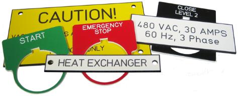 Pilot Lights Legend Plates